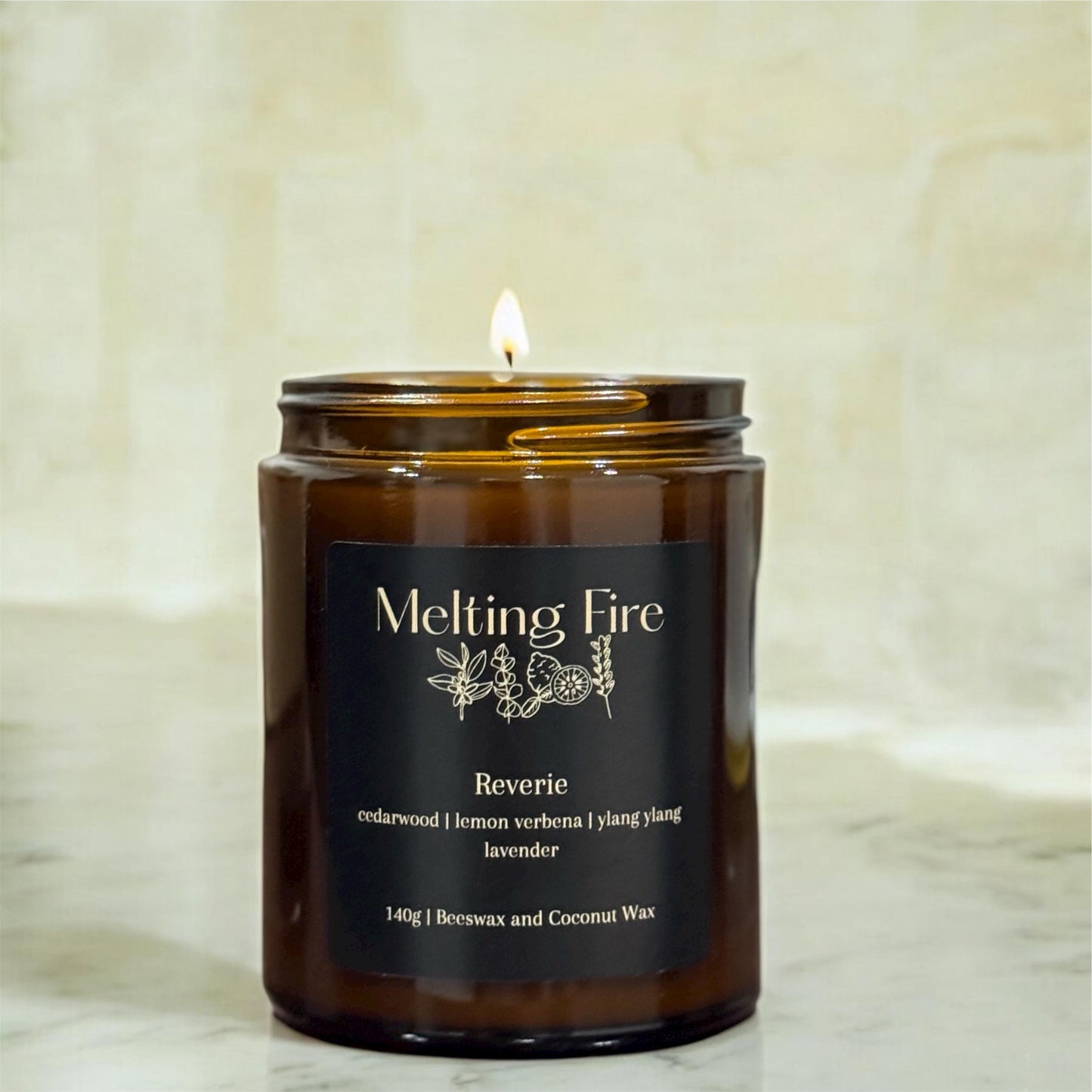 Reverie Candle – Lavender, Cedarwood & Ylang Ylang, Beeswax Coconut Wax