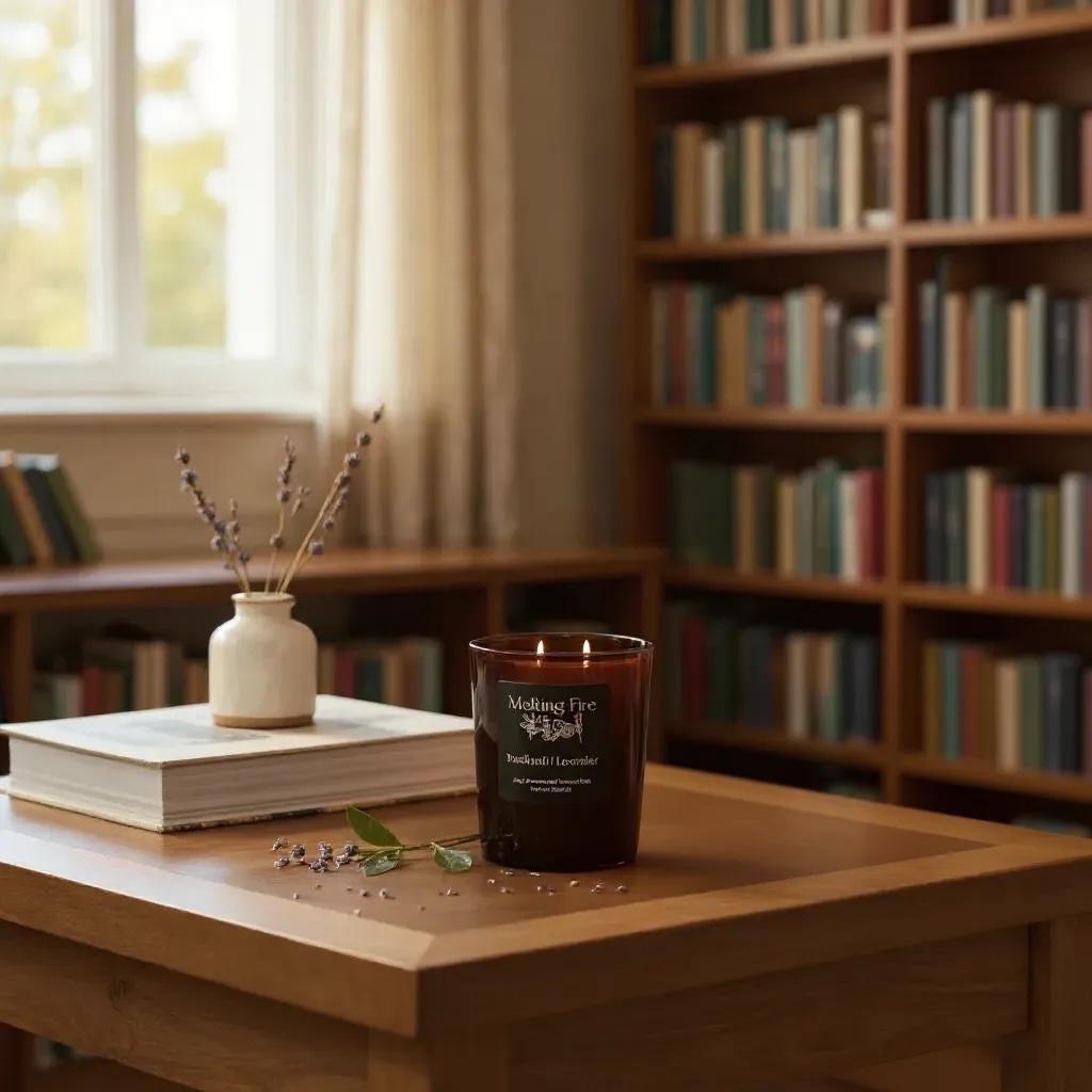 Patchouli Lavender Essential Oil Candle. Made with Beeswax and Coconut Wax.