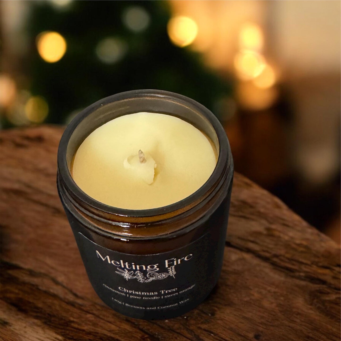 Christmas Tree Candle- made with Pine Needle, Cinnamon & Orange essential oil