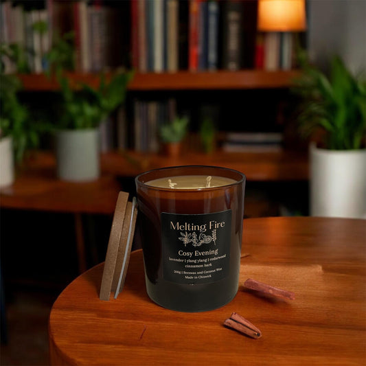 Cosy Evening Candle - Lavender, Ylang Ylang, Cedarwood Aromatherapy