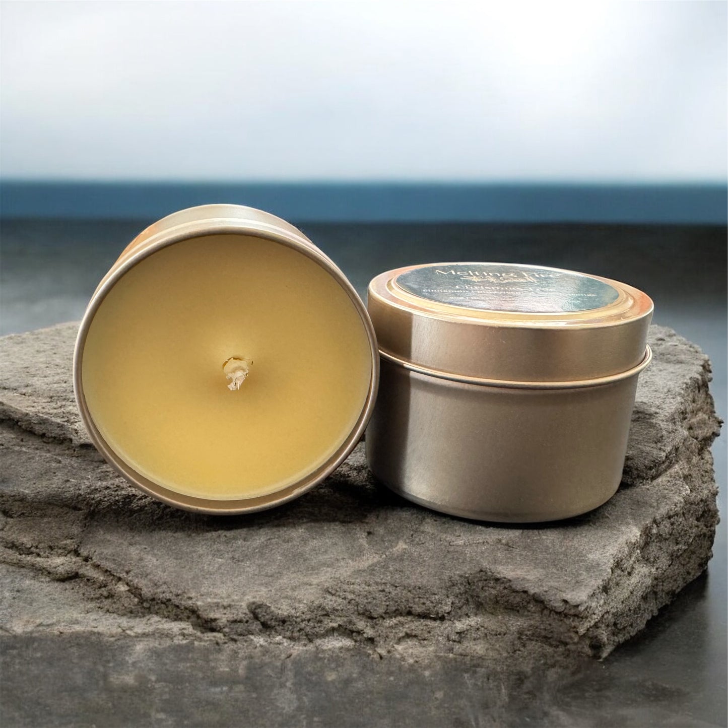 Christmas Bundle- Gold Tins- 80g - Christmas Tree and Gingerbread Candles