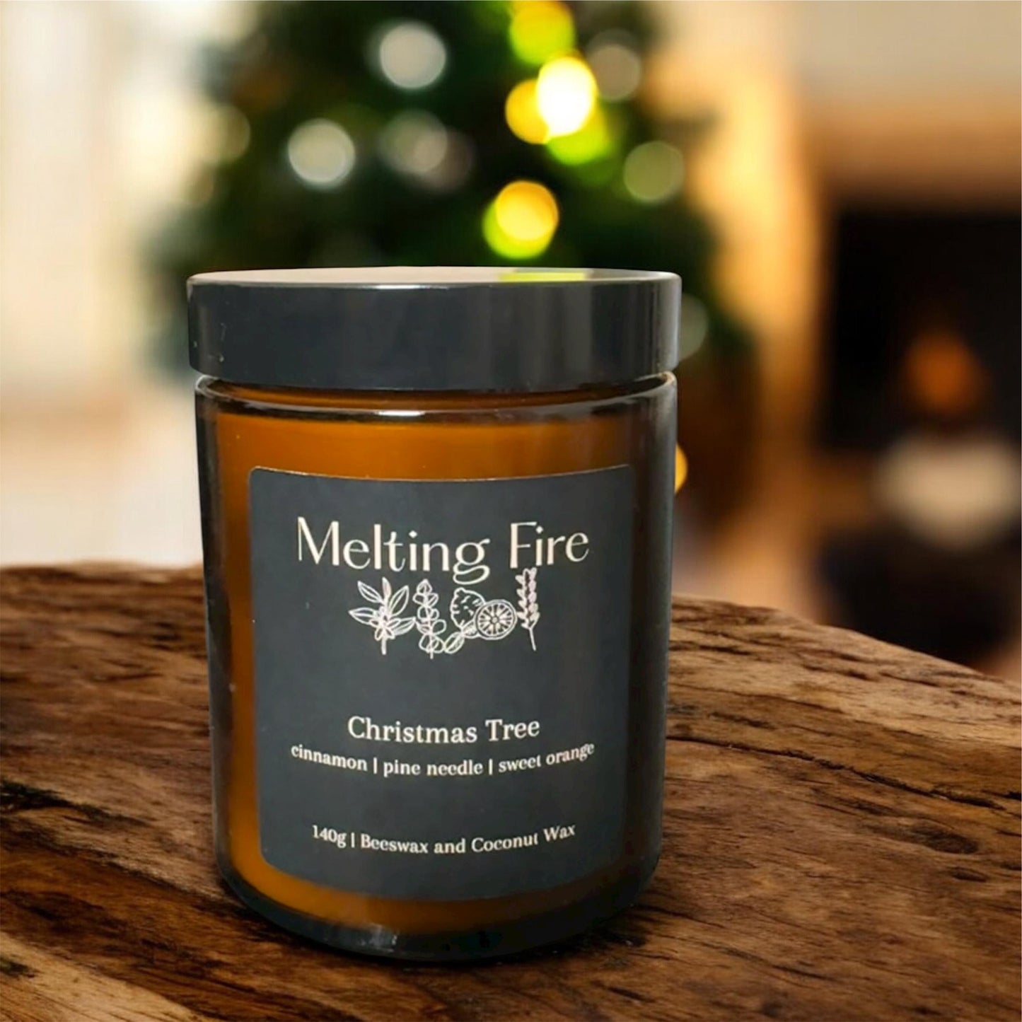 Christmas Tree Candle- made with Pine Needle, Cinnamon & Orange essential oil