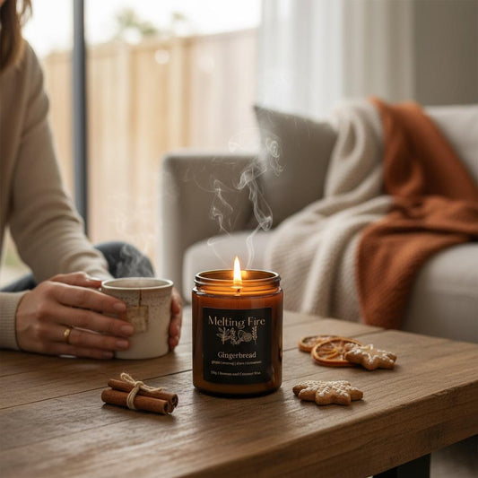 Gingerbread Scented Candle – Beeswax Coconut Wax, Festive Aroma