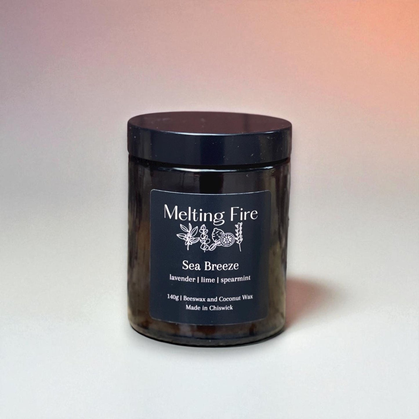 Handmade Sea Breeze Candle – Beeswax Coconut Wax, Lavender Lime Spearmint